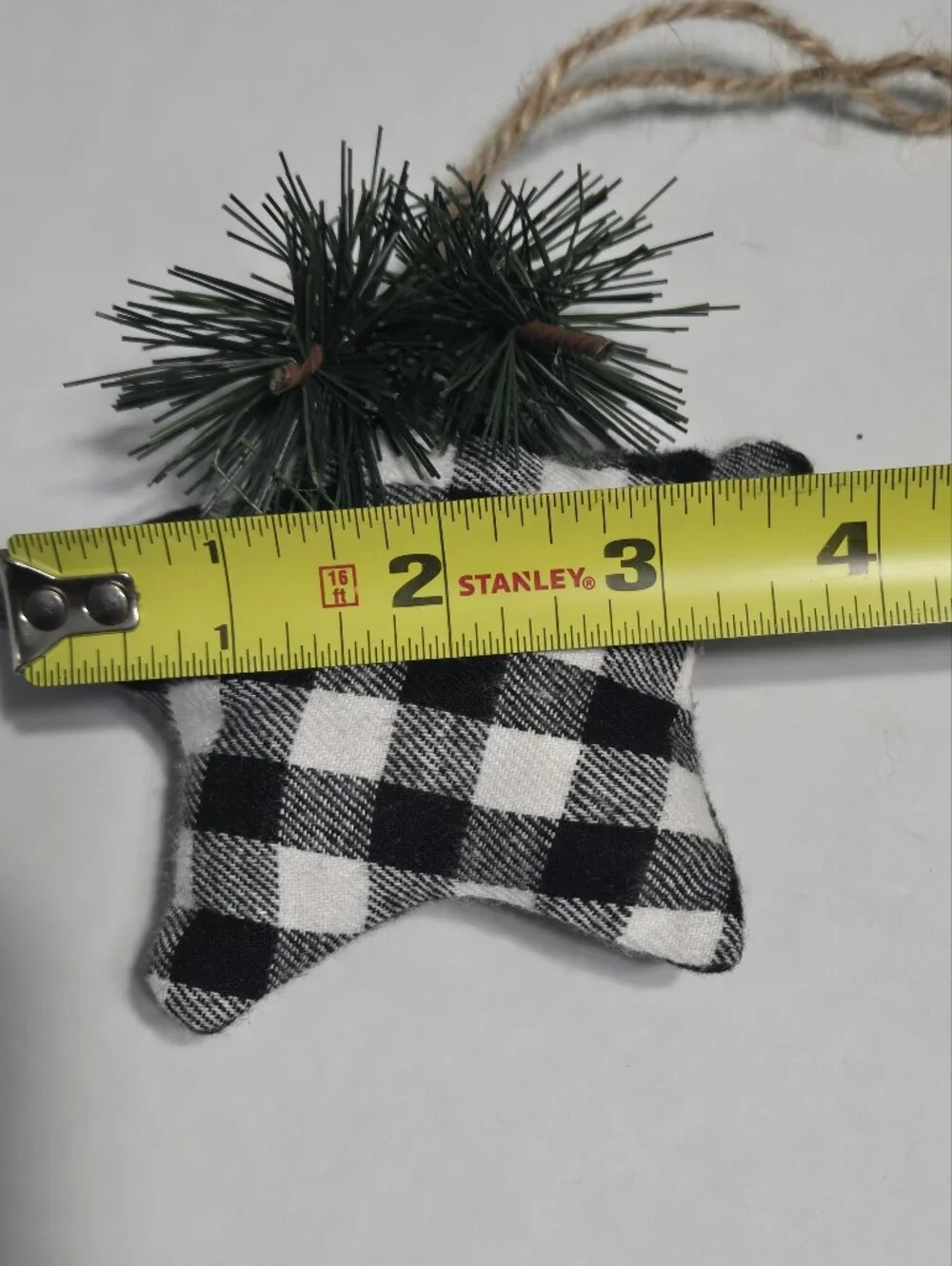 Set of 12 Holiday Style Buffalo Plaid Christmas Ornaments